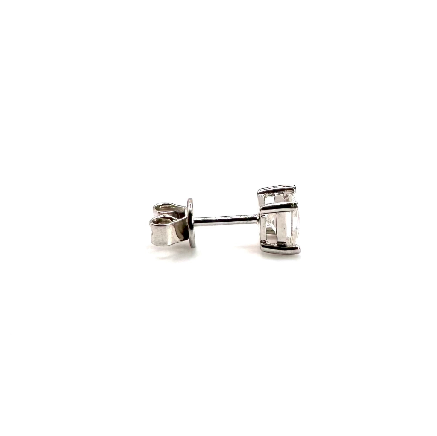 1ct Princess Cut Moissanite Stud Earrings